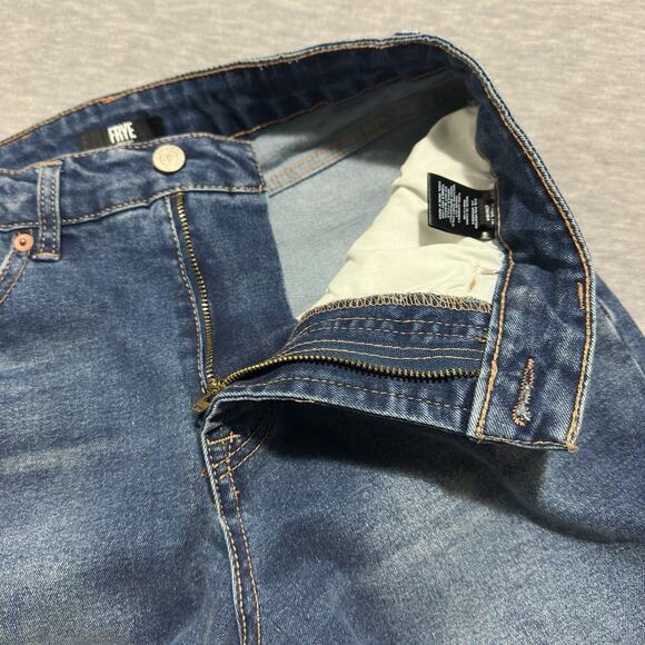 Frye Straight Leg Jeans Women’s Size 28x30 High Rise Medium Wash Stretch Denim - Picture 11 of 16